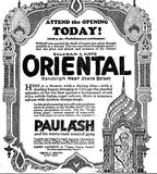 c. 1920's diminutive american ornamental cast iron interior historic oriental theater theater seat end cover plate with original polychromatic enameled finish