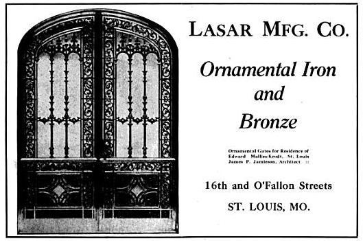 early 20th century historically important copper-plated cast and wrought iron e.f. lasar mansion newel post