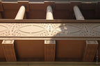original and intact authentic 19th century american painted pine wood fret-sawn exterior facade element salvaged from the james charnley residence