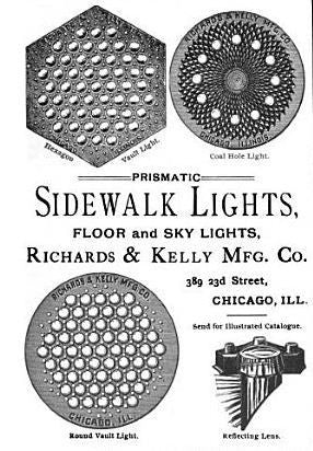 rare oversized original 19th century antique american industrial cast iron chicago city sidewalk vault light panel fragment with largely intact sun-purple lenses