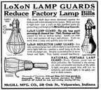 c. 1910 brushed steel vintage american industrial "loxon" galvanized steel light bulb guard or cage with intact sheet metal reflector