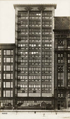 musuem-quality ornamental cast iron louis h. sullivan-designed 19th century gage building exterior storefront facade stringcourse section