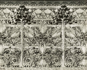 louis h. sullivan-designed ornamental cast iron late 19th century gage building storefront fragment with brushed metal finish