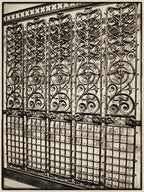 original 19th century antique american museum-quality william lebaron jenney-designed manhattan building cast iron elevator grille