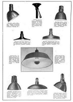 single early 20th century antique american cobalt blue porcelain enameled cold-rolled steel "maxolite" pendant light or reflector with post and flange