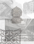 museum quality 1892 edbrooke and burnham ornamental cast iron interior mecca flats staircase newel post cap or finial