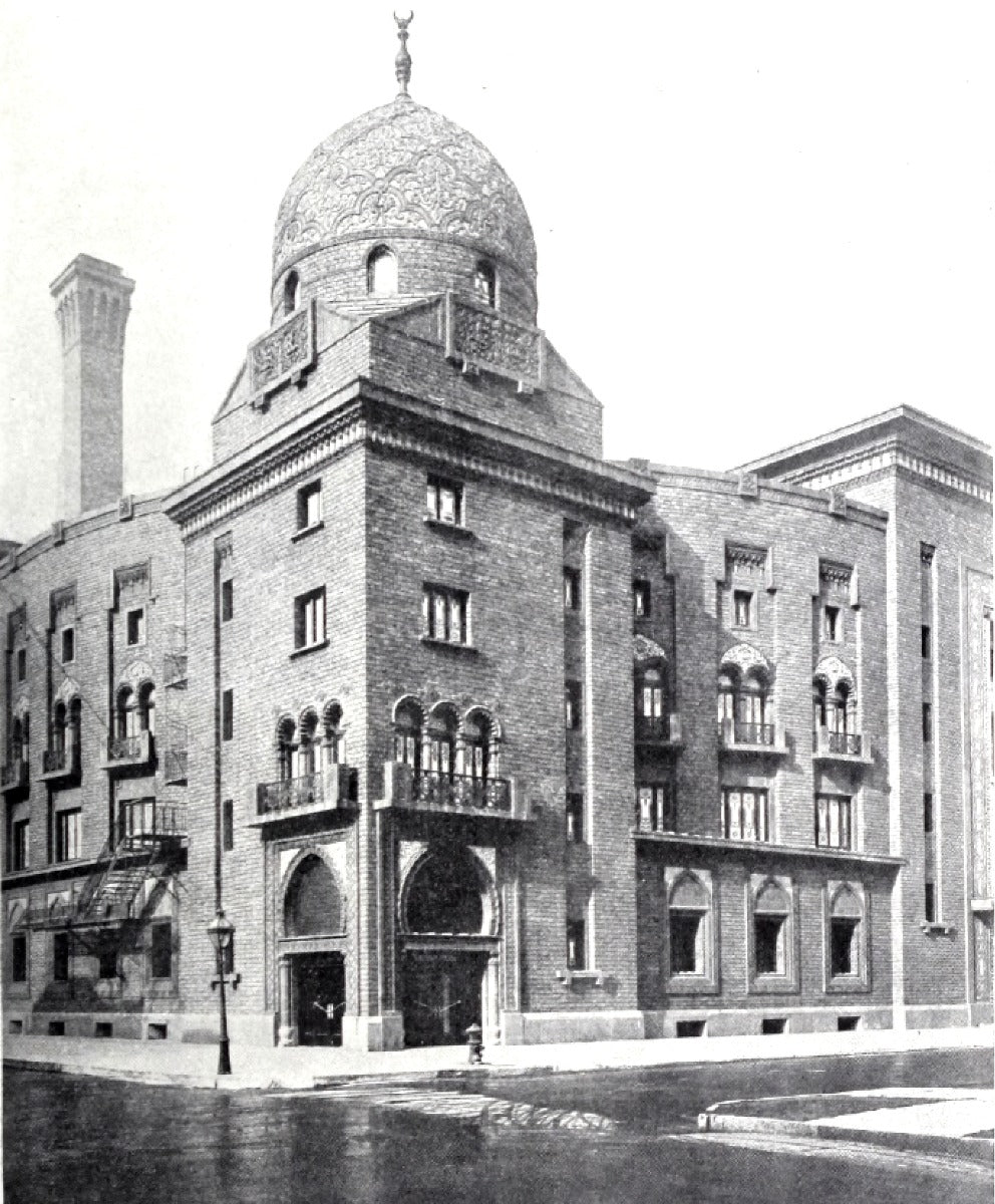 historically important custom designed ornamental cast bronze interior vestibule door moorish revival pull handle salvaged from huehl and schmidt's medinah temple