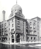 historically important custom designed ornamental cast bronze interior vestibule door moorish revival pull handle salvaged from huehl and schmidt's medinah temple
