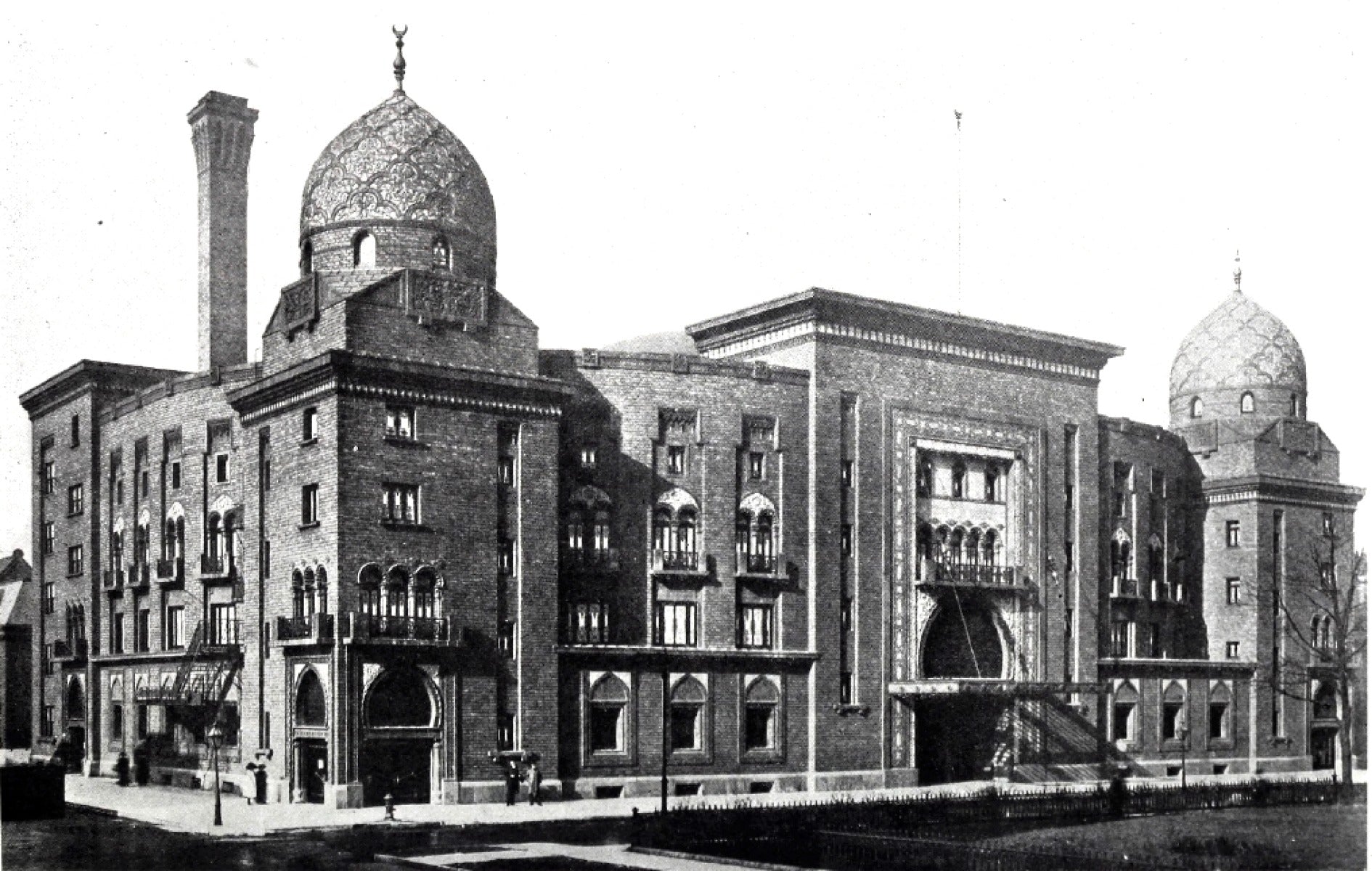 historically important custom designed ornamental cast bronze interior vestibule door moorish revival pull handle salvaged from huehl and schmidt's medinah temple