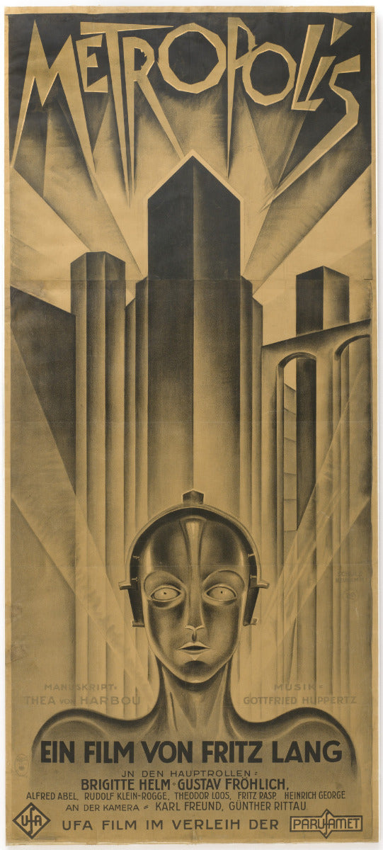 original 1927 custom-built robot head prop used in fritz lang's movie metropolis