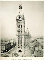 hard to find late 19th century ornamental cast iron emblematic "screwless spindle" monogrammed milwaukee city hall doorknob with bower-barff finish