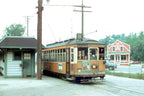nicely detailed old american hand-crafted folk art city of milwaukee streetcar with largely intact hand applied polychrome paint finish