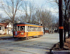 nicely detailed old american hand-crafted folk art city of milwaukee streetcar with largely intact hand applied polychrome paint finish