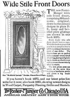 set of two early 20th century american antique interior residential varnished oak wood single recessed panel pocket doors