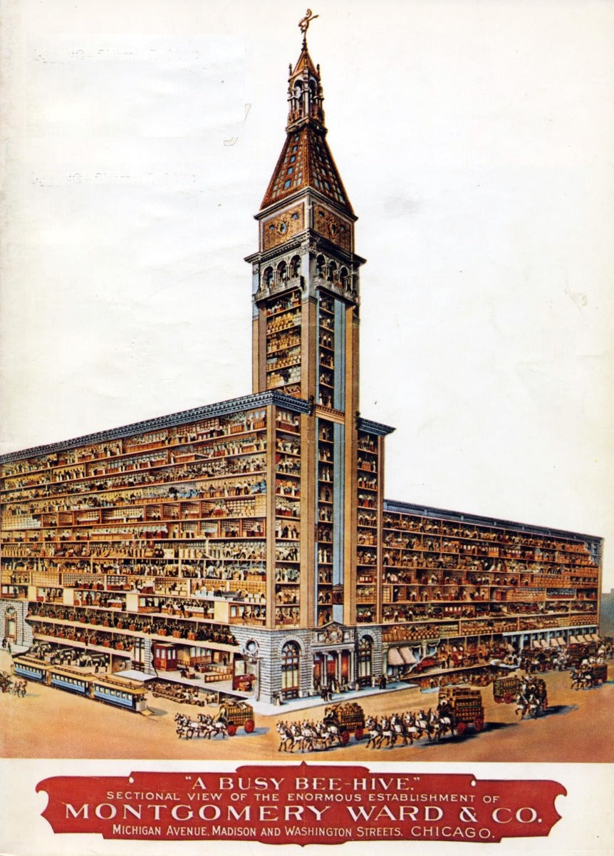 museum-quality gargantuan turn of the century riveted joint montgomery ward & company building observatory wrought bronze weathervane head fragment