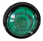 late 1850's original antique american dark emerald porter style morton & brothers soda or ale iron pontiled bottle with applied tapered collar