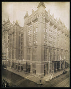 rare original john wellborn root-designed bower-barff cast iron 1886 rialto building office door backplate and doorknob