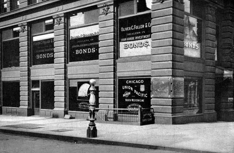 pair of matching and original c. 1904 historically-important american exterior ornamental cast iron chicago and northwestern railroad office building facade black painted corbels