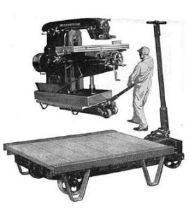 original c. 1930's vintage american industrial single stackable low-lying factory pallet with angled steel stringers