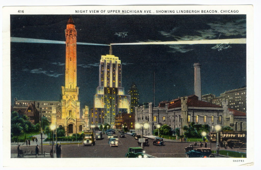 historically important american c. 1929 american art deco style oversized nickel-plated cast bronze palmolive building facade pilaster with visually stunning endcap