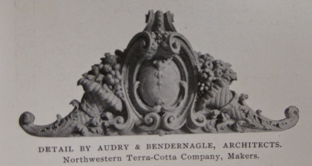 original and historically important late nineteenth century ephemera in the form of a monthly statement and customized card or stationary sheet from the northwestern terra cotta company