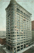 matching set of c. 1893 interior downtown chicago old colony building office door monogrammed cast brass doorknobs with bayleaf border