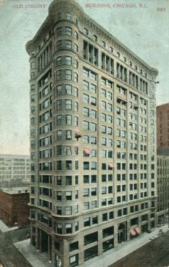 matching set of c. 1893 interior downtown chicago old colony building office door monogrammed cast brass doorknobs with bayleaf border