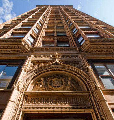 exceptionally detailed late 1890's american original american gothic style bower-barff historic fisher building ornamental cast iron elevator cage panel with trefoils