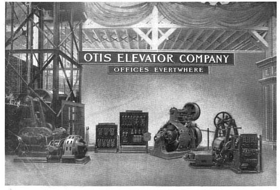 single all original and intact early 1920's antique american otis elevator salvaged chicago factory up/down wall indicator plaque with housing