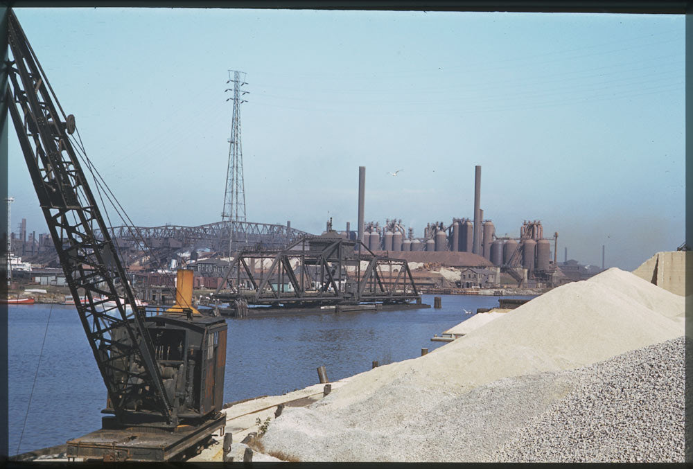 nicely worn and weathered c. 1930's original single-sided "high voltage" steel mill porcelain enameled danger sign with skull and crossbones
