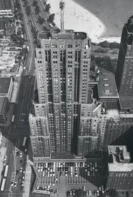 historically important american c. 1929 american art deco style oversized nickel-plated cast bronze palmolive building facade pilaster with visually stunning endcap