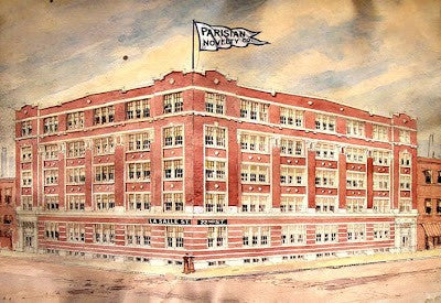 museum quality historically important c. 1927 all original parisian novelty company framed watercolor architectural rendering executed by architect h.d. jenkins