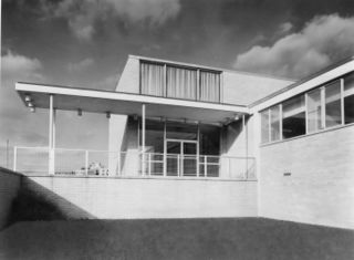 c. late 1950's original american-made single-sided cast aluminum exterior flush mount michael reese friend pavilion medium-sized sign letters