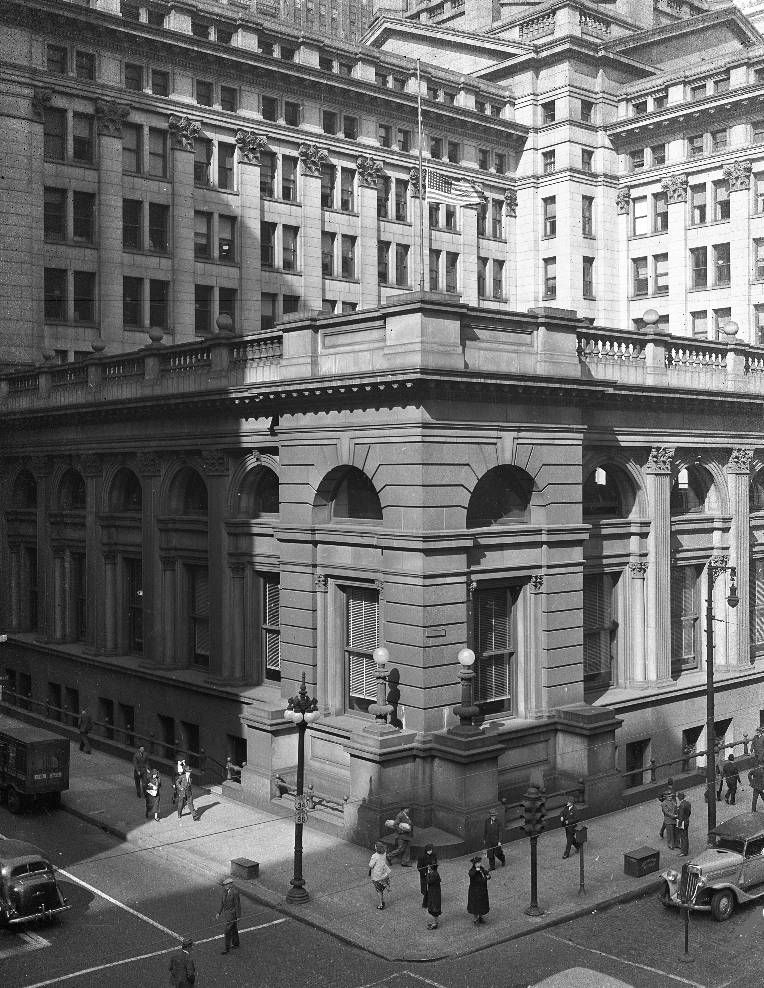 late 19th or early 20th century museum quality ornamental cast iron chicago federal building interior panel with spread-winged eagle