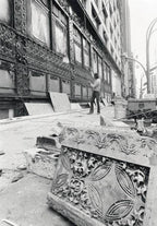 historically important original 1899 louis sullivan-designed white glazed terra cotta from schlesinger & mayer department store building