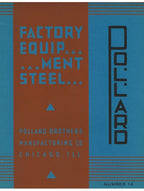 all original 1940's pollard brothers four-legged riveted and welded steel adjustable height factory stool with original olive green enameled finish