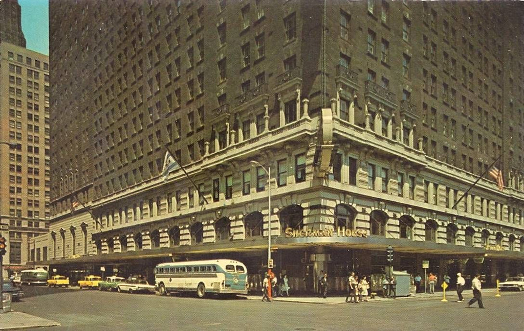 original early 20th century antique guest room fob and key from chicago's hotel sherman