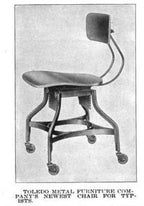 c. 1920's american vintage industrial green enameled stationary four-legged "uhl art steel" factory office stenographer stool or chair