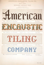 exceptionally hard to find original oversized american encaustic tile company presentation tile with burnt orange glaze