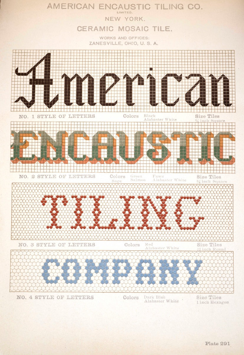 exceptionally hard to find original oversized american encaustic tile company presentation tile with burnt orange glaze