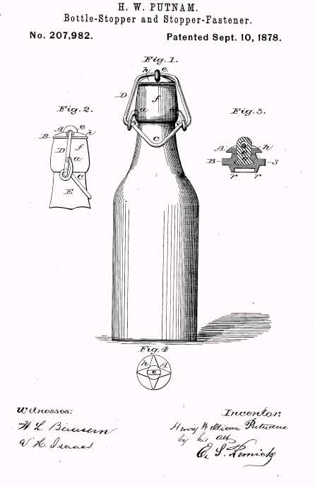 original chicago privy dug mid-1870's blue aqua glass embossed soda bottle with intact wire bail manufactured for chicago bottlers charles and william hausburg.