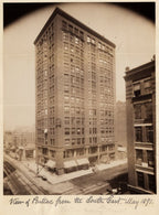 original holabird and roche-designed pontiac building custom office door hardware with mostly intact two-tone finish