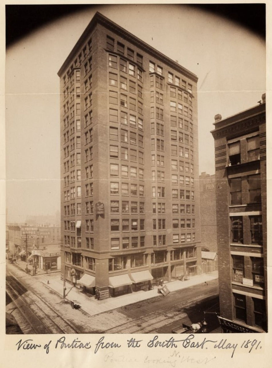 original holabird and roche-designed pontiac building custom office door hardware with mostly intact two-tone finish