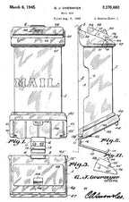one of two identical hard to find american depression-era reinforced transparent pressed glass "visible" mailbox complete with original aluminum fittings