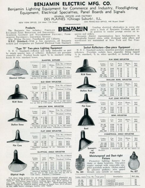 medium-sized antique american industrial task or drop pendant sized deep bowl benjamin factory shade or reflector with intact adjustable brushed steel shade fitter
