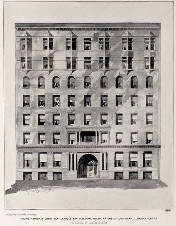 original historically-important late 19th century refinished ornamental cast iron interior ywca hotel rear staircase baluster with intricate leafage and bellflowers