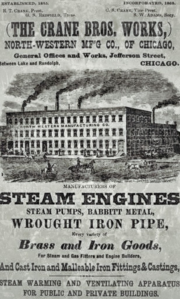 hard to find and completely intact industrial early 20th century crane brothers factory salvage steam pressure gauge designed for the p. nacey company in chicago, il.