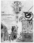 original late 19th century winslow brothers company interior plymouth building staircase riser fragment with ornamental cast iron manufacturers plaque