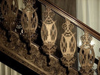 rare museum quality ornamental cast iron louis sullivan-designed guaranty or prudential building interior office door "letters" slot and matching chute with bower-barff finish