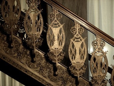 highly sought after and historically important interior 19th century american copper-plated cast iron louis h. sullivan-designed guaranty building staircase baluster